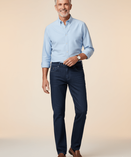 Vaquero Elástico Regular Fit Oscuro