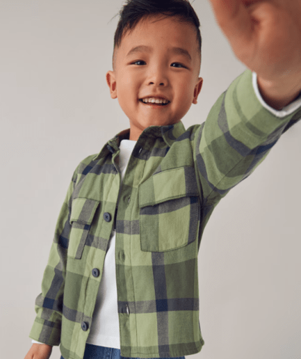 Sobrecamisa cuadros niño AW25
