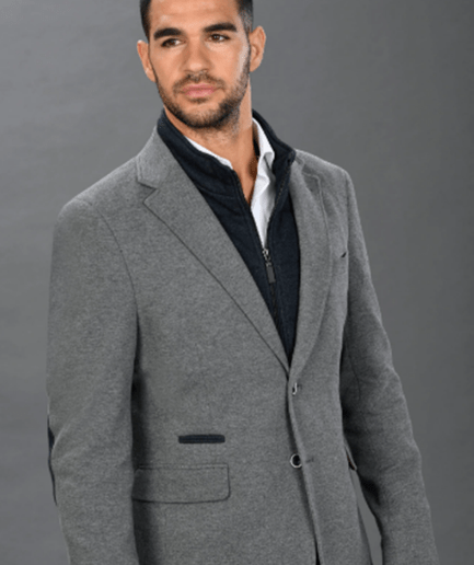Chaqueta con Pecherín y Coderas, Semi Slim Fit