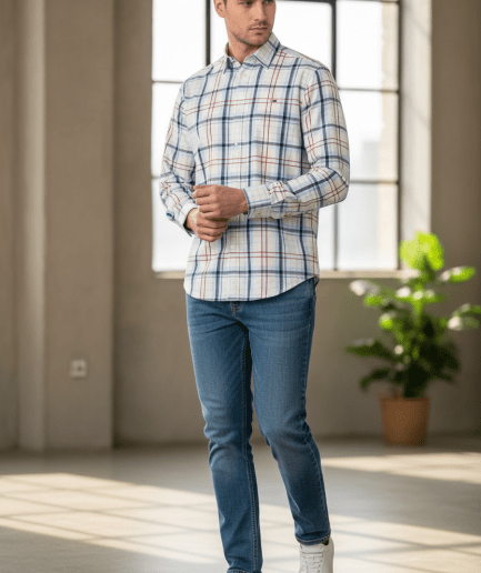 Camisa Sport con Cuadros Tommy de Ajuste Regular