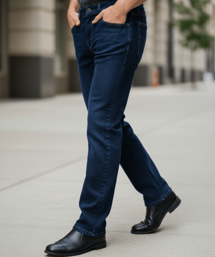Vaquero Elástico Regular Fit Oscuro
