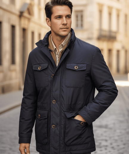 Parka Ligera con Cuatro Bolsillos
