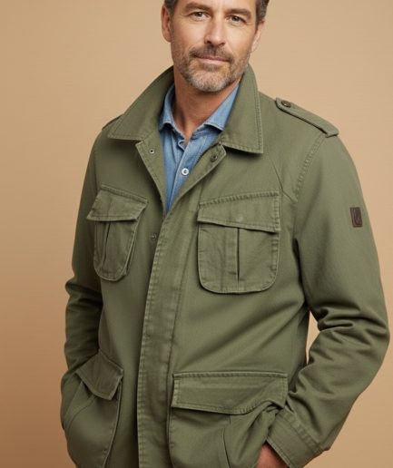 Sahariana Algodón Elástico con Cremallera - Moda Casual