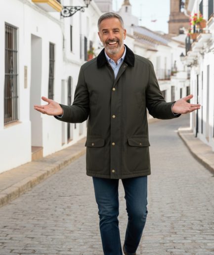 Chaquetón Encerado con Interior de Lana Premium