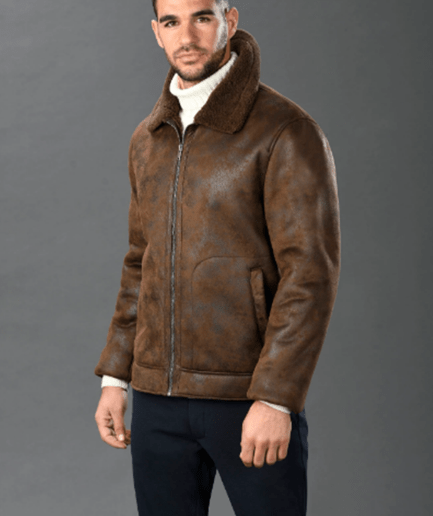 Cazadora de Antelina con Interior de Pelo Suave