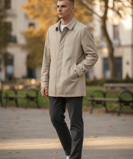 Gabardina Corta Resistente al Agua