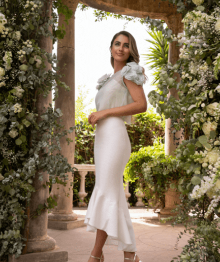 Conjunto Ohana de Dos Piezas en Tweed y Organza Bordada