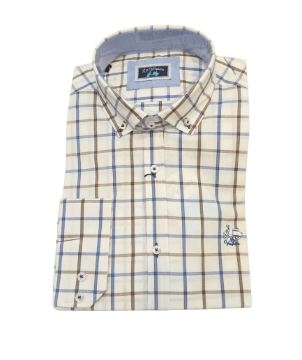 Camisa Slim Fit Cuadro Ventana La Vespita