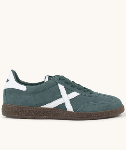 Zapatilla Urbana Retro de Piel en Color Verde MUNICH BARRU 215