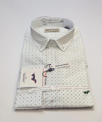 Camisa de Algodón Teckel con Dibujo Geométrico