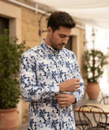 Camisa Estampada de Flores Premium La Vespita