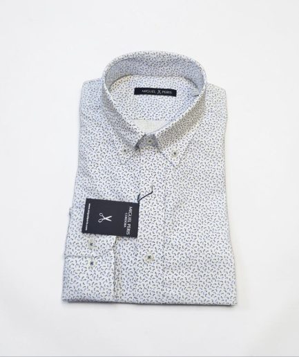 Camisa Casual Regular Fit de Algodón con Botón en Cuello