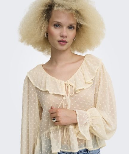 Elegante Top Estructurado con Volante