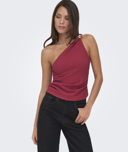 Chic Conjunto Top Asimétrico y Pantalón Recto