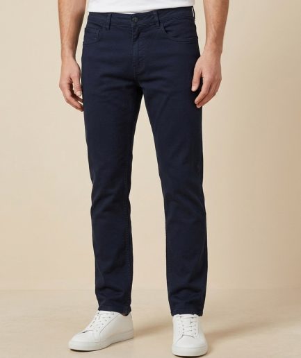 Pantalón de cinco bolsillos Regular-Fit de Tejido Elástico