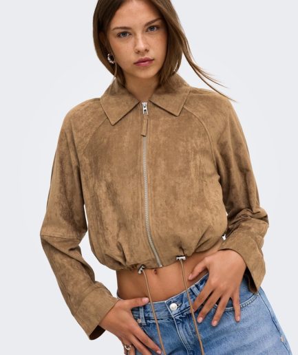 Cazadora Antelina Casual con Ceñidor